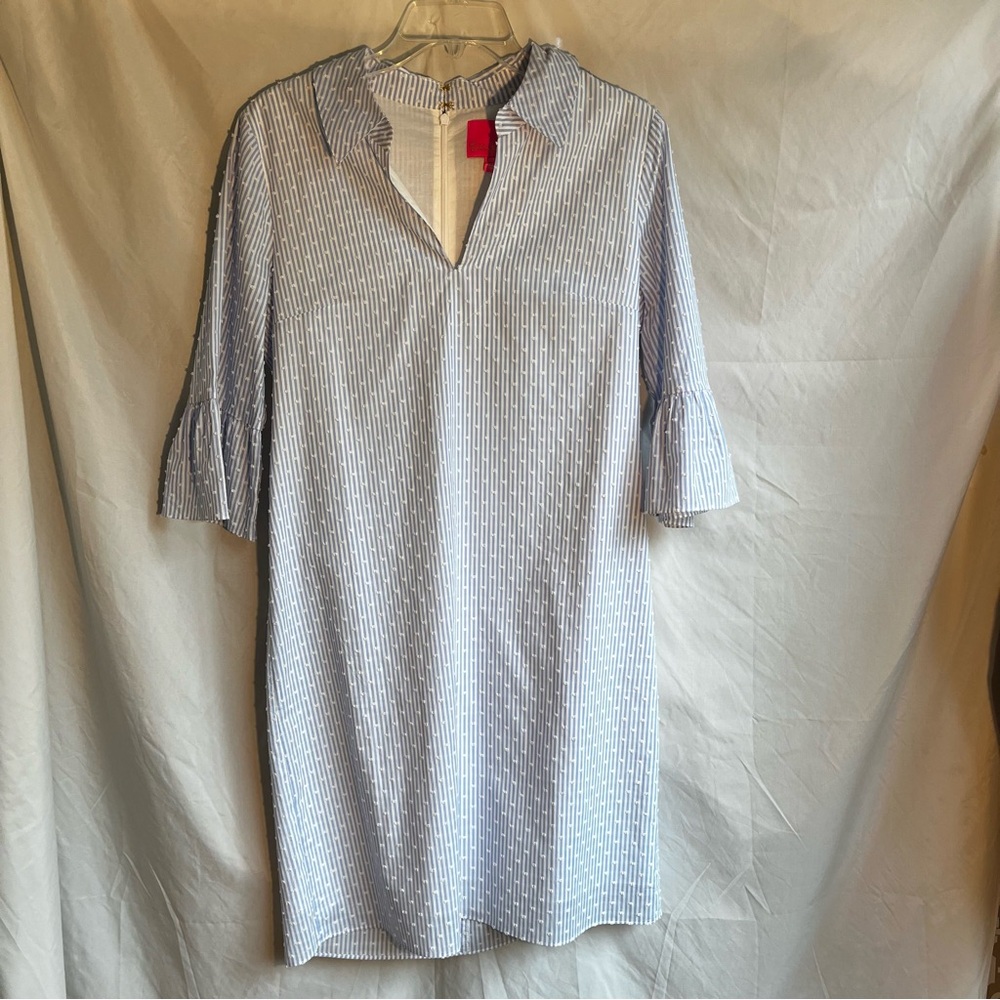 Lilly Pulitzer Ginger Dress Shirtdress Size 6 Blue White